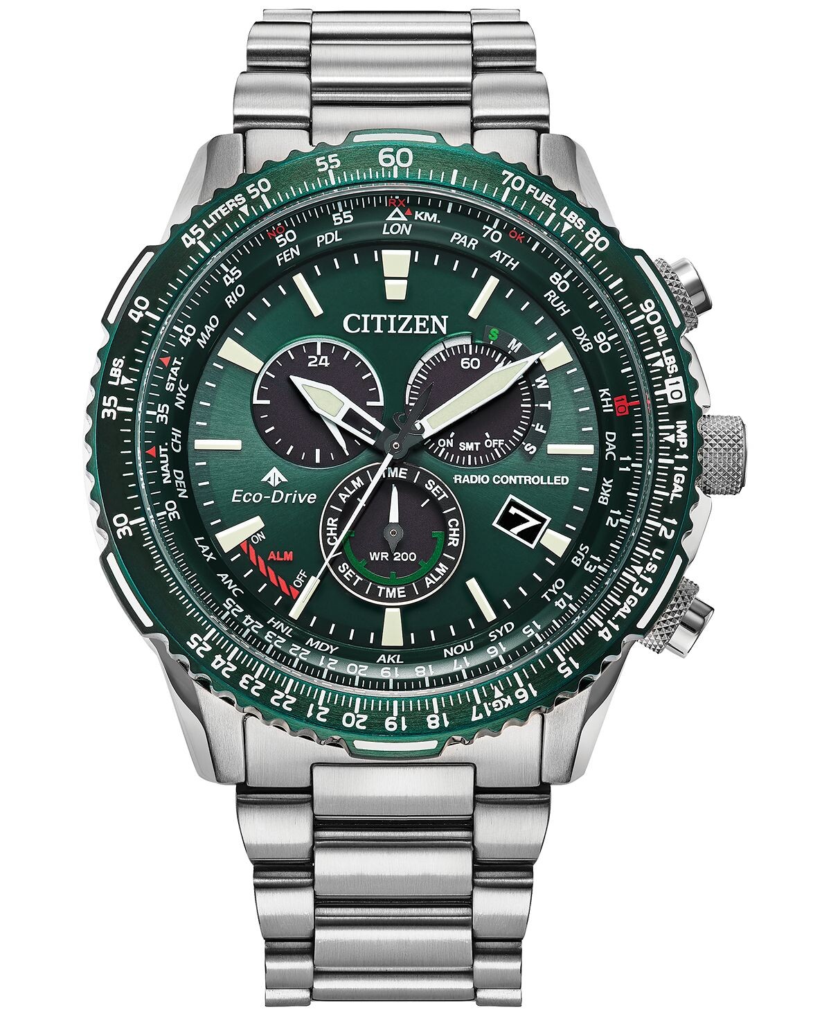 Eco-Drive Мужские часы-хронограф Promaster Sky с браслетом из нержавеющей стали, 46 мм Citizen
Eco-Drive Мужские часы-хронограф Promaster Sky с браслетом из нержавеющей стали, 46 мм Citizen