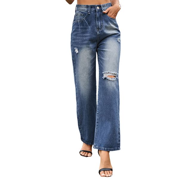 Женские повседневные джинсы distressed wide-leg с высокой посадкой slim-fit Joyjoy, Blue
Женские повседневные джинсы distressed wide-leg с высокой посадкой slim-fit Joyjoy, Blue