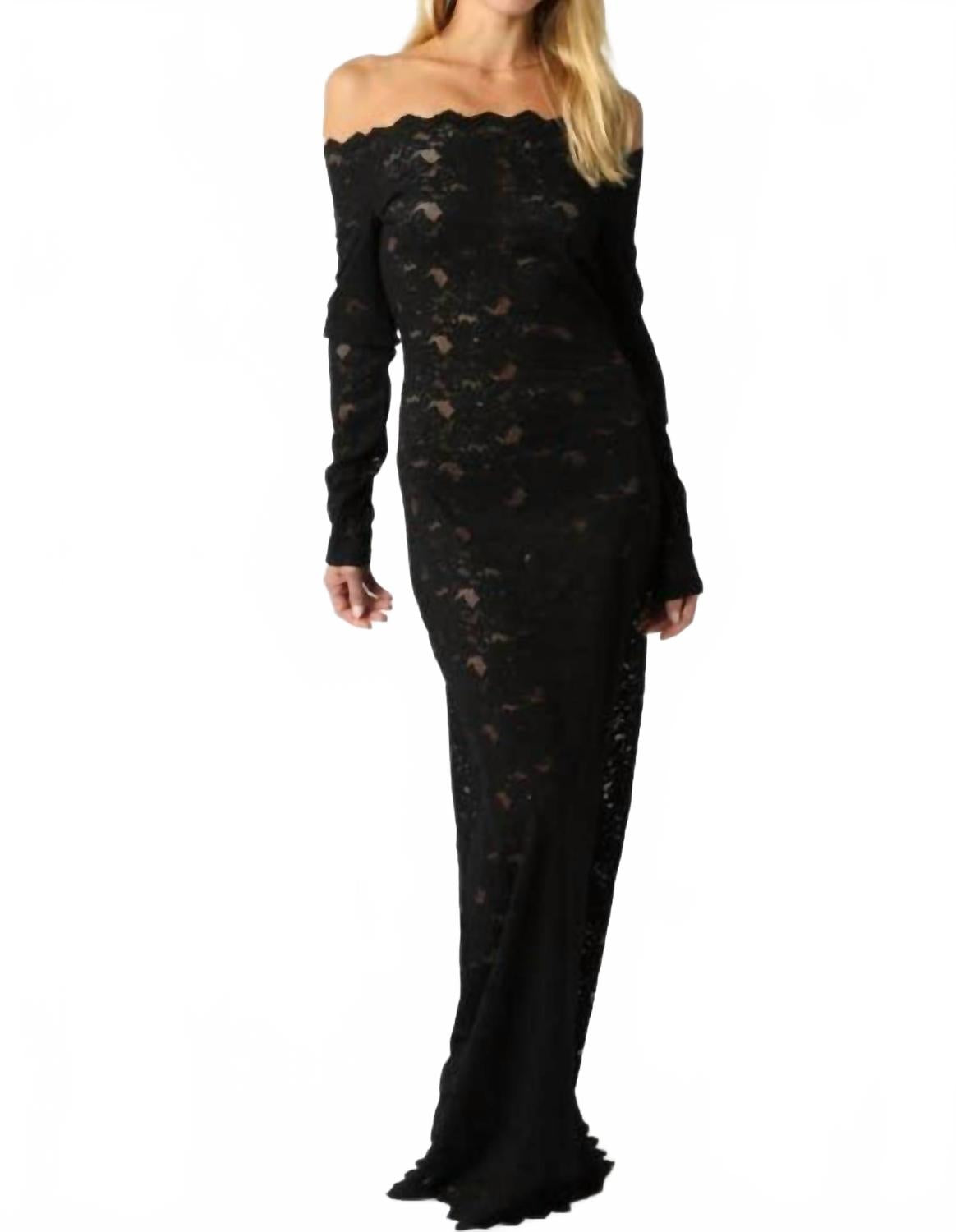 OLIVACEOUS Длинное кружевное платье Sadie черного цвета
OLIVACEOUS Длинное кружевное платье Sadie черного цвета