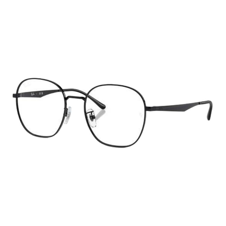 RayBan Металлическая квадратная оправа для очков унисекс черная, Black