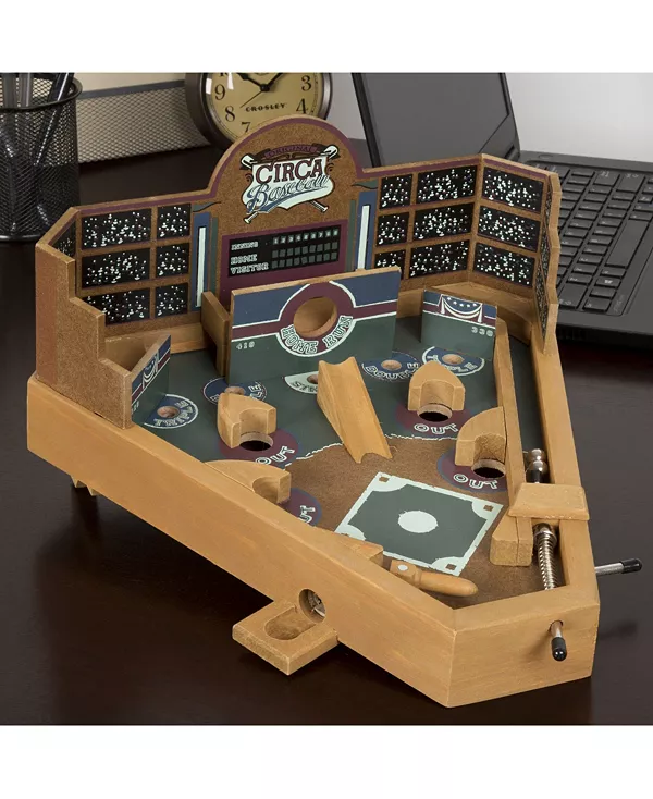 Hey play baseball pinball настольная игра на ловкость - классическая миниатюрная деревянная ретро спортивная аркадная настольная игрушка для взрослых коллекционеров и детей Trademark Global, brown
Hey play baseball pinball настольная игра на ловкость - классическая миниатюрная деревянная ретро спортивная аркадная настольная игрушка для взрослых коллекционеров и детей Trademark Global, brown