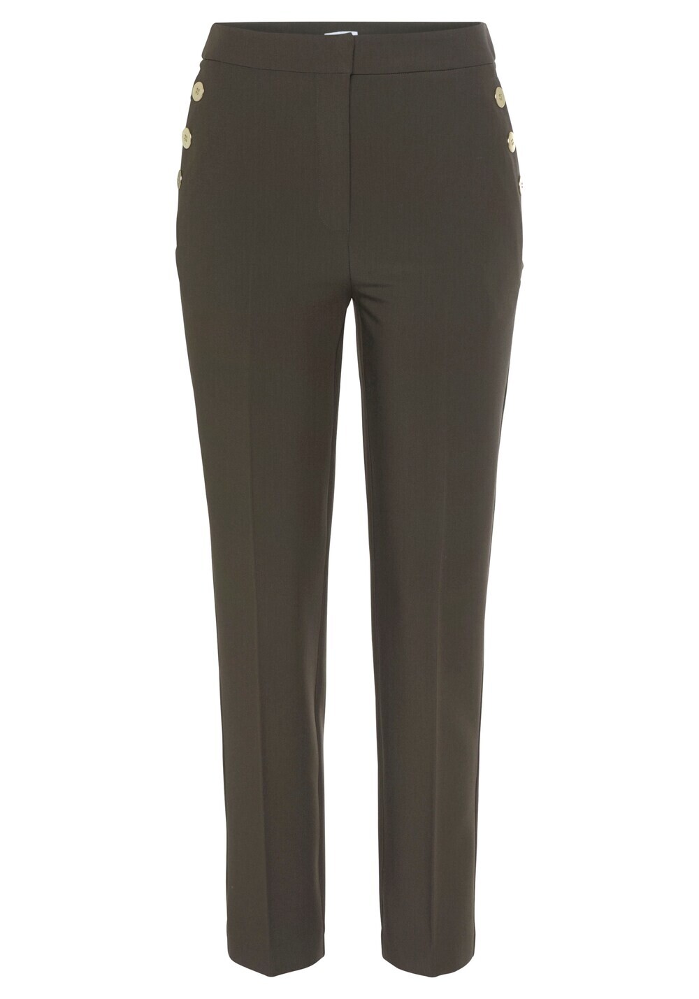 Брюки узкого кроя со складками Lascana, хаки
Брюки узкого кроя со складками Lascana, хаки