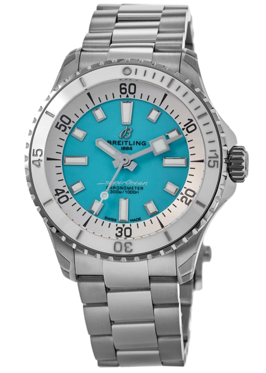 Женские часы Breitling Superocean Automatic 36 с бирюзовым циферблатом и стальным корпусом A17377211C1A1
Женские часы Breitling Superocean Automatic 36 с бирюзовым циферблатом и стальным корпусом A17377211C1A1