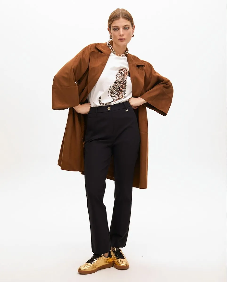 Женские прямые брюки однотонные с карманом на молнии Lola Casademunt, черный
Женские прямые брюки однотонные с карманом на молнии Lola Casademunt, черный