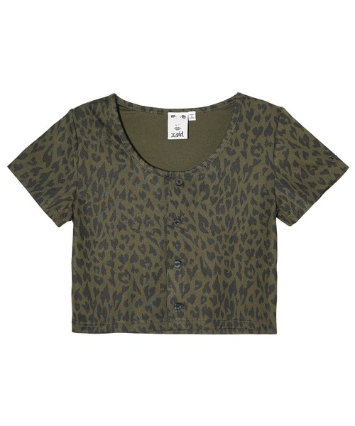 Футболка с леопардовым принтом в форме сердца X-girl
Футболка с леопардовым принтом в форме сердца X-girl