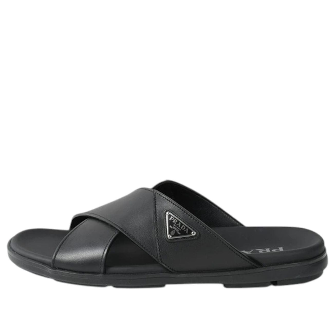 Шлепанцы PRADA Leather Criss Cross Slide 'Black'
Шлепанцы PRADA Leather Criss Cross Slide 'Black'