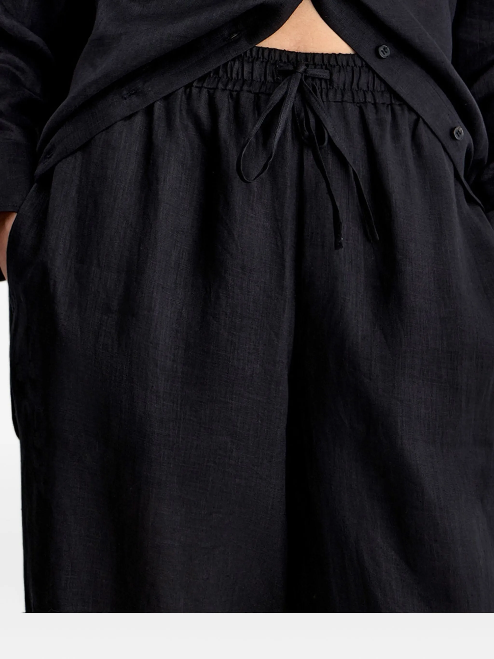 Льняные брюки с кулиской 12 Storeez, черный
Льняные брюки с кулиской 12 Storeez, черный