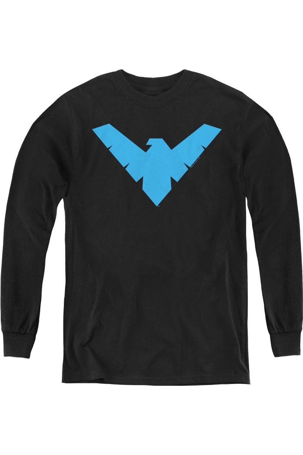 Футболка с длинным рукавом для подростков с символом Найтвинга из вселенной Batman Gildan, черный 
Футболка с длинным рукавом для подростков с символом Найтвинга из вселенной Batman Gildan, черный