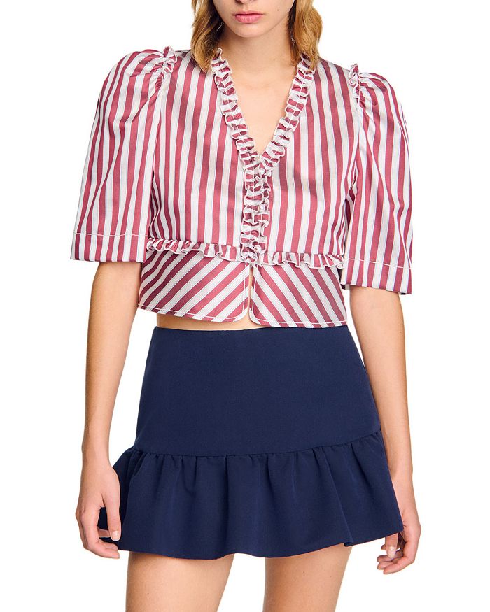 Полосатая блузка Sandro, красный
Полосатая блузка Sandro, красный