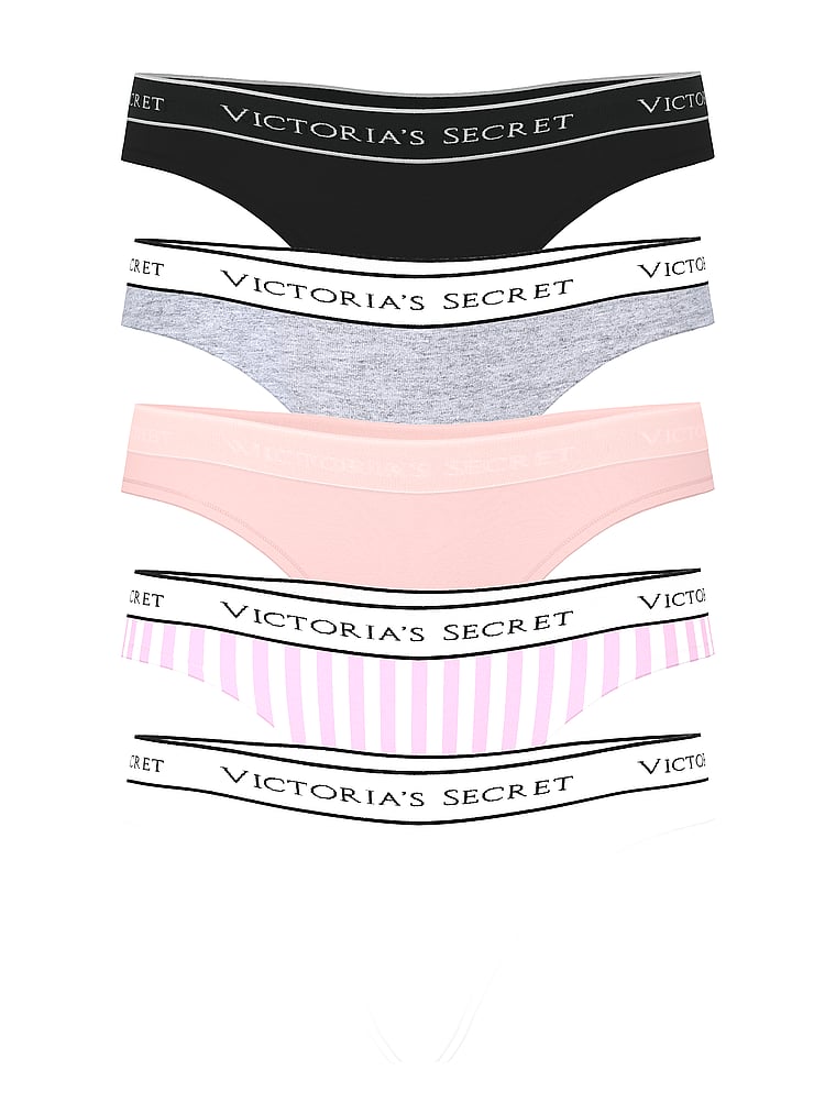 Упаковка из 5 хлопковых трусиков-стрингов с логотипом Victoria'S Secret, 5 pack multi
Упаковка из 5 хлопковых трусиков-стрингов с логотипом Victoria'S Secret, 5 pack multi