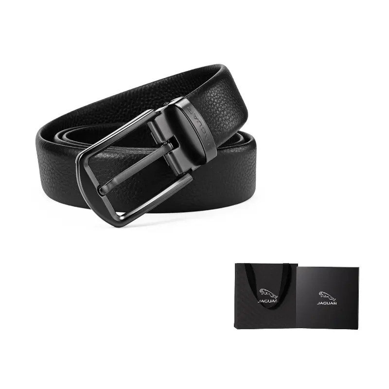 JAGUAR Мужской кожаный ремень из коровьей кожи шириной 3,4 см, Black 
JAGUAR Мужской кожаный ремень из коровьей кожи шириной 3,4 см, Black