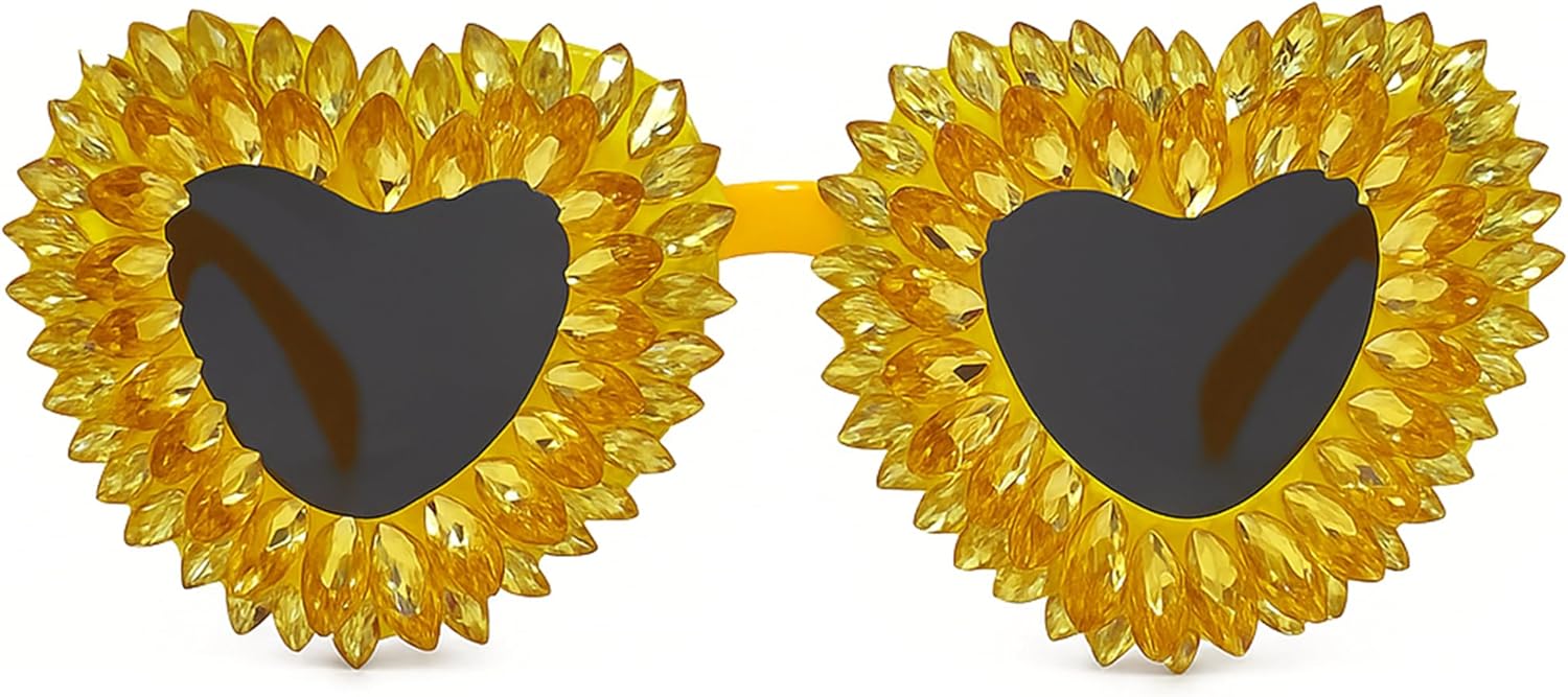 bullabulling Модные солнцезащитные очки с блестящими стразами в форме сердца для женщин, милые, с бриллиантами, забавные, для вечеринок и отдыха на природе, с защитой от УФ-излучения UV400, Yellow
bullabulling Модные солнцезащитные очки с блестящими стразами в форме сердца для женщин, милые, с бриллиантами, забавные, для вечеринок и отдыха на природе, с защитой от УФ-излучения UV400, Yellow