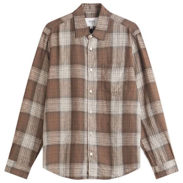 Льняная рубашка в клетку Jaunt Wax London, коричневый
Льняная рубашка в клетку Jaunt Wax London, коричневый
