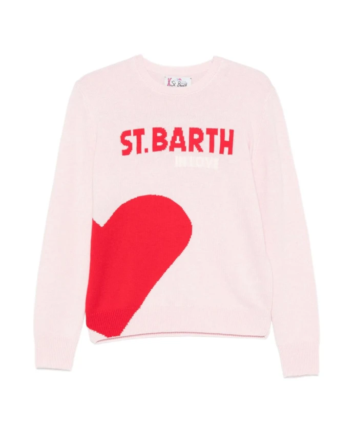 Свитер с круглым вырезом и узором в виде сердечек. Mc2 Saint Barth, розовый
Свитер с круглым вырезом и узором в виде сердечек. Mc2 Saint Barth, розовый