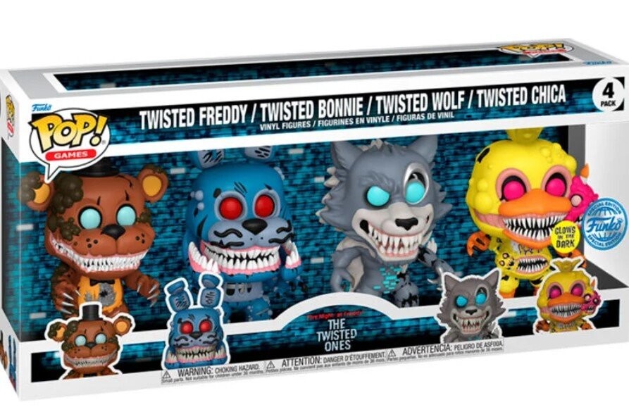 Funko POP! пять ночей с 4 пакетами Freddy's Bonnie Chica SP Edition.
Funko POP! пять ночей с 4 пакетами Freddy's Bonnie Chica SP Edition.