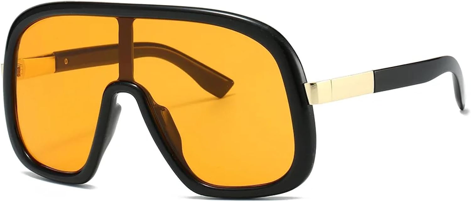 Винтажные большие цельные солнцезащитные очки для женщин и мужчин в стиле панк, популярные, в крупной оправе, роскошные, с защитой от УФ-излучения UV400 TYUVIVO, Black Orange
Винтажные большие цельные солнцезащитные очки для женщин и мужчин в стиле панк, популярные, в крупной оправе, роскошные, с защитой от УФ-излучения UV400 TYUVIVO, Black Orange