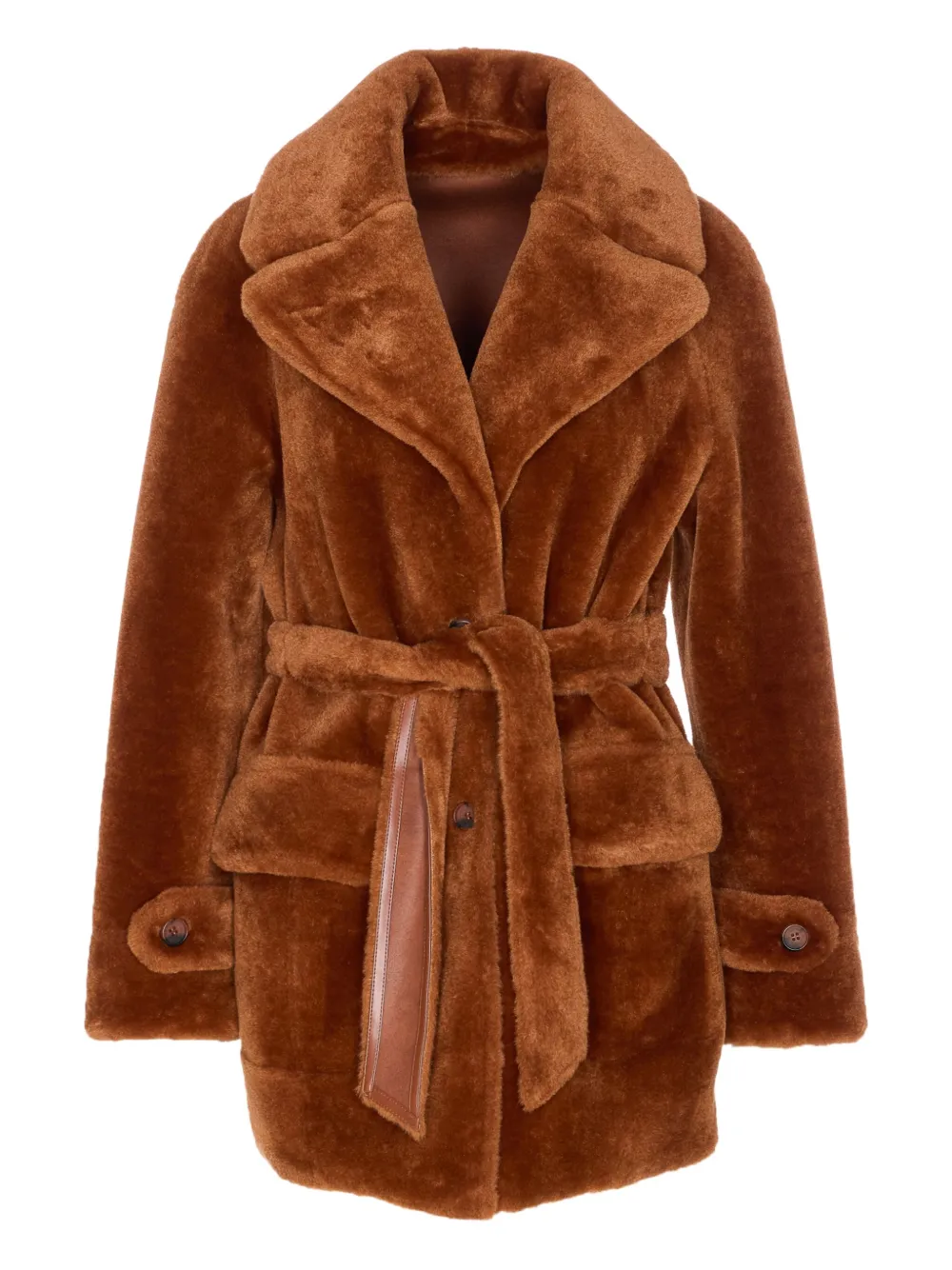 Двустороннее пальто с поясом Urbancode, коричневый
Двустороннее пальто с поясом Urbancode, коричневый