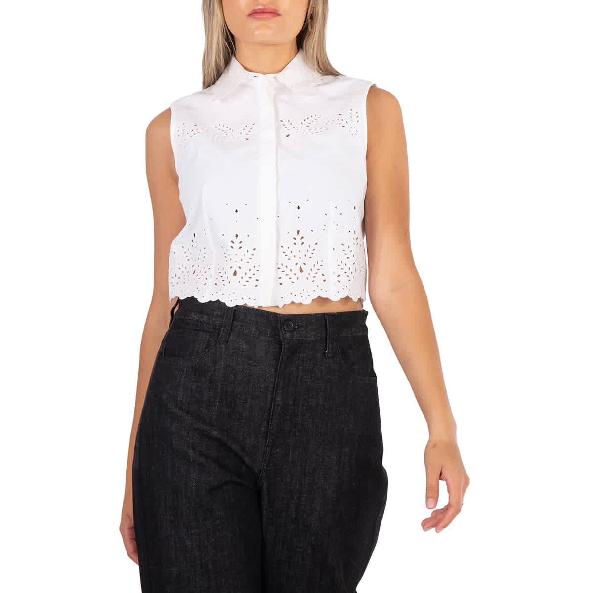 Женский оптический белый укороченный топ без рукавов Rabanne
Женский оптический белый укороченный топ без рукавов Rabanne