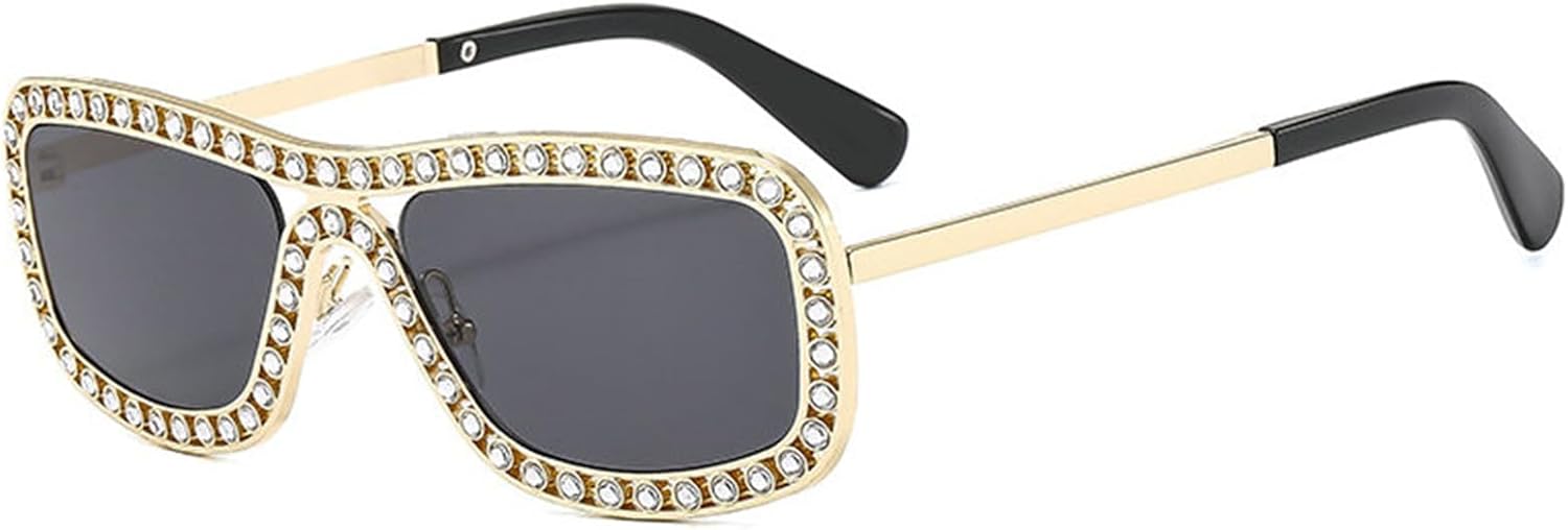 Willochra Модные солнцезащитные очки квадратной формы с двойным лучом и стразами, квадратной формы, с бриллиантовым блеском, защита от ультрафиолета UV400, для вечеринок, женские, F25, Black Gold
Willochra Модные солнцезащитные очки квадратной формы с двойным лучом и стразами, квадратной формы, с бриллиантовым блеском, защита от ультрафиолета UV400, для вечеринок, женские, F25, Black Gold