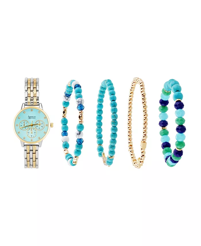 Женские аналоговые часы с двухцветным металлическим браслетом 31 мм и набором браслетов в подарок American Exchange
Женские аналоговые часы с двухцветным металлическим браслетом 31 мм и набором браслетов в подарок American Exchange