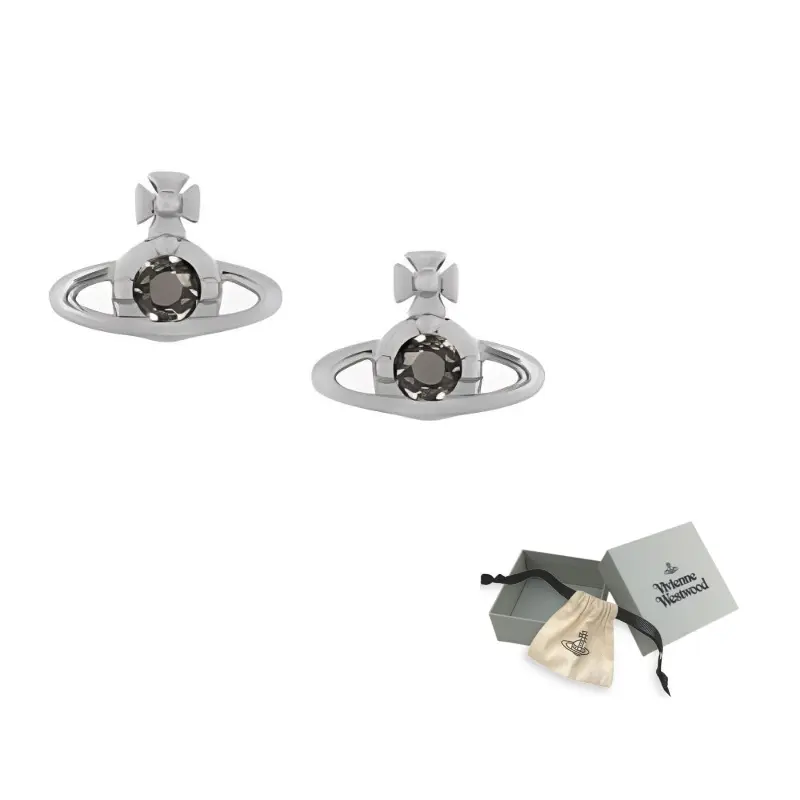 Vivienne Westwood Латунные серьги-гвоздики Women's Silver/black Diamonds
Vivienne Westwood Латунные серьги-гвоздики Women's Silver/black Diamonds