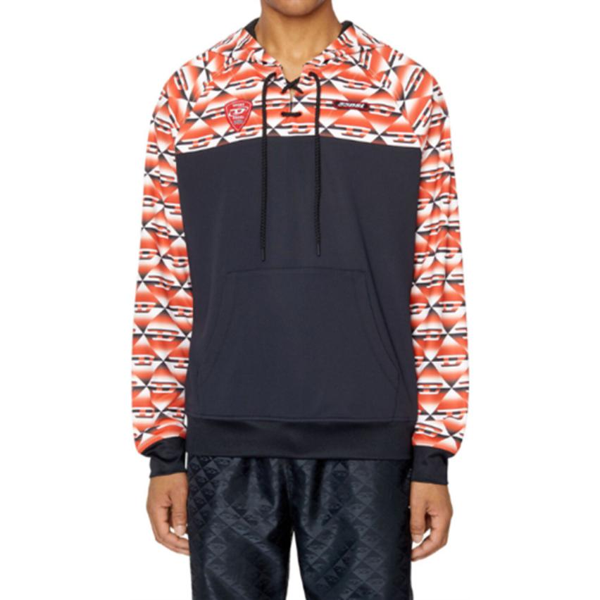 Монограммный худи с панелями DIESEL, черный
Монограммный худи с панелями DIESEL, черный