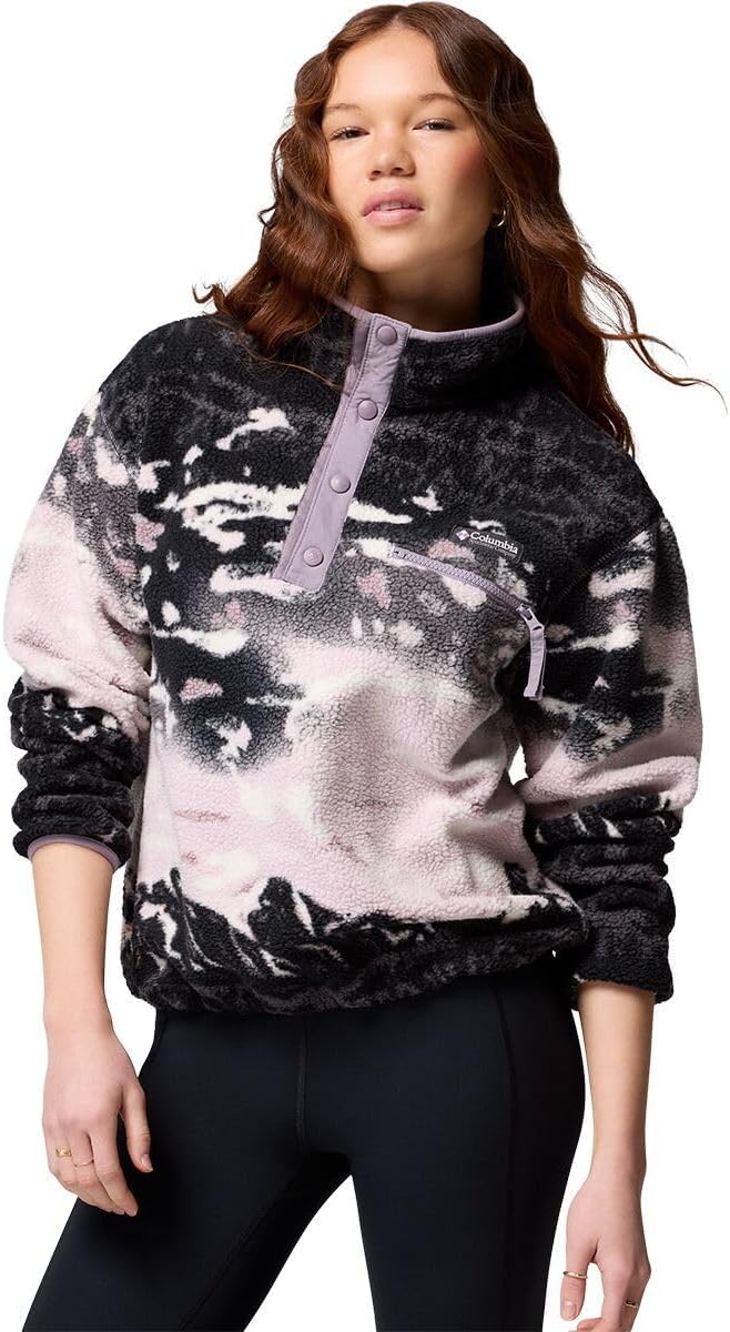 Columbia womens Helvetia Ii Printed Cropped Half Snap, Shale Purple Sisters/Shale Purple
Columbia womens Helvetia Ii Printed Cropped Half Snap, Shale Purple Sisters/Shale Purple