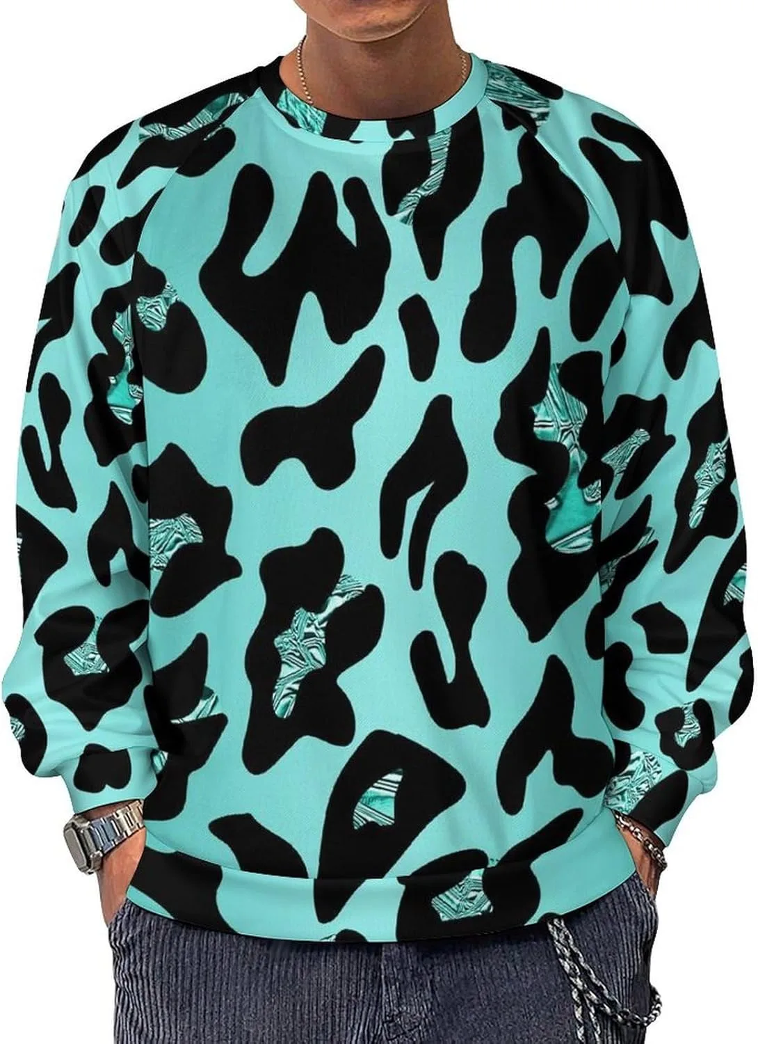 Черный свитшот с принтом леопарда, мужской, с длинным рукавом Bulcli
Черный свитшот с принтом леопарда, мужской, с длинным рукавом Bulcli