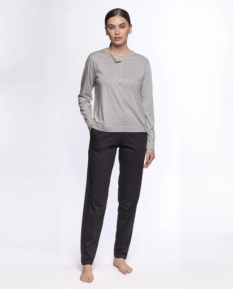 Женская пижама из бамбука и хлопка, длинная Punto Blanco, серый
Женская пижама из бамбука и хлопка, длинная Punto Blanco, серый