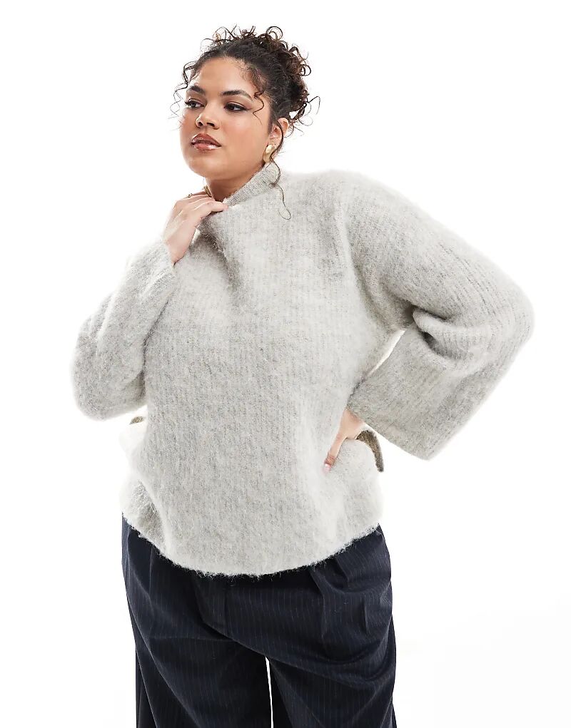 Удлиненный пушистый трикотажный джемпер Pieces Curve премиум-класса с широкими манжетами в цвете светло-серый меланж
Удлиненный пушистый трикотажный джемпер Pieces Curve премиум-класса с широкими манжетами в цвете светло-серый меланж