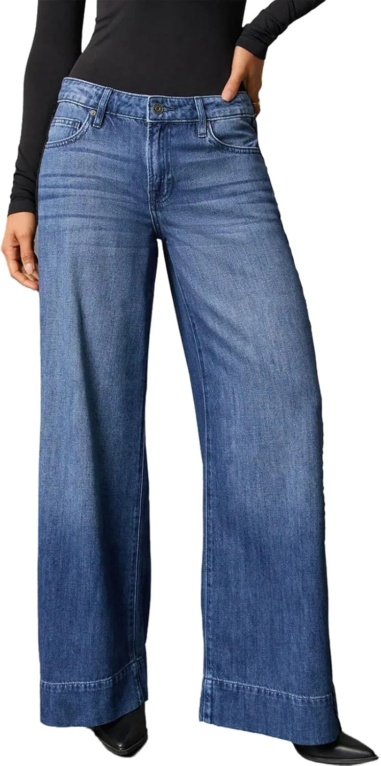 Женские джинсы wide leg с прямыми штанинами и свободным кроем MRNYQBM
Женские джинсы wide leg с прямыми штанинами и свободным кроем MRNYQBM