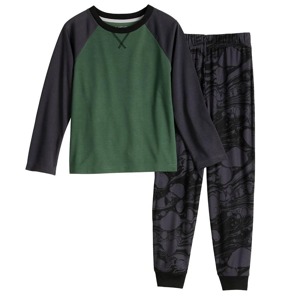Пижамный комплект Cuddl Duds для мальчиков 6–16 лет с длинными рукавами реглан, трикотажный топ и флисовые пижамные штаны, черный
Пижамный комплект Cuddl Duds для мальчиков 6–16 лет с длинными рукавами реглан, трикотажный топ и флисовые пижамные штаны, черный