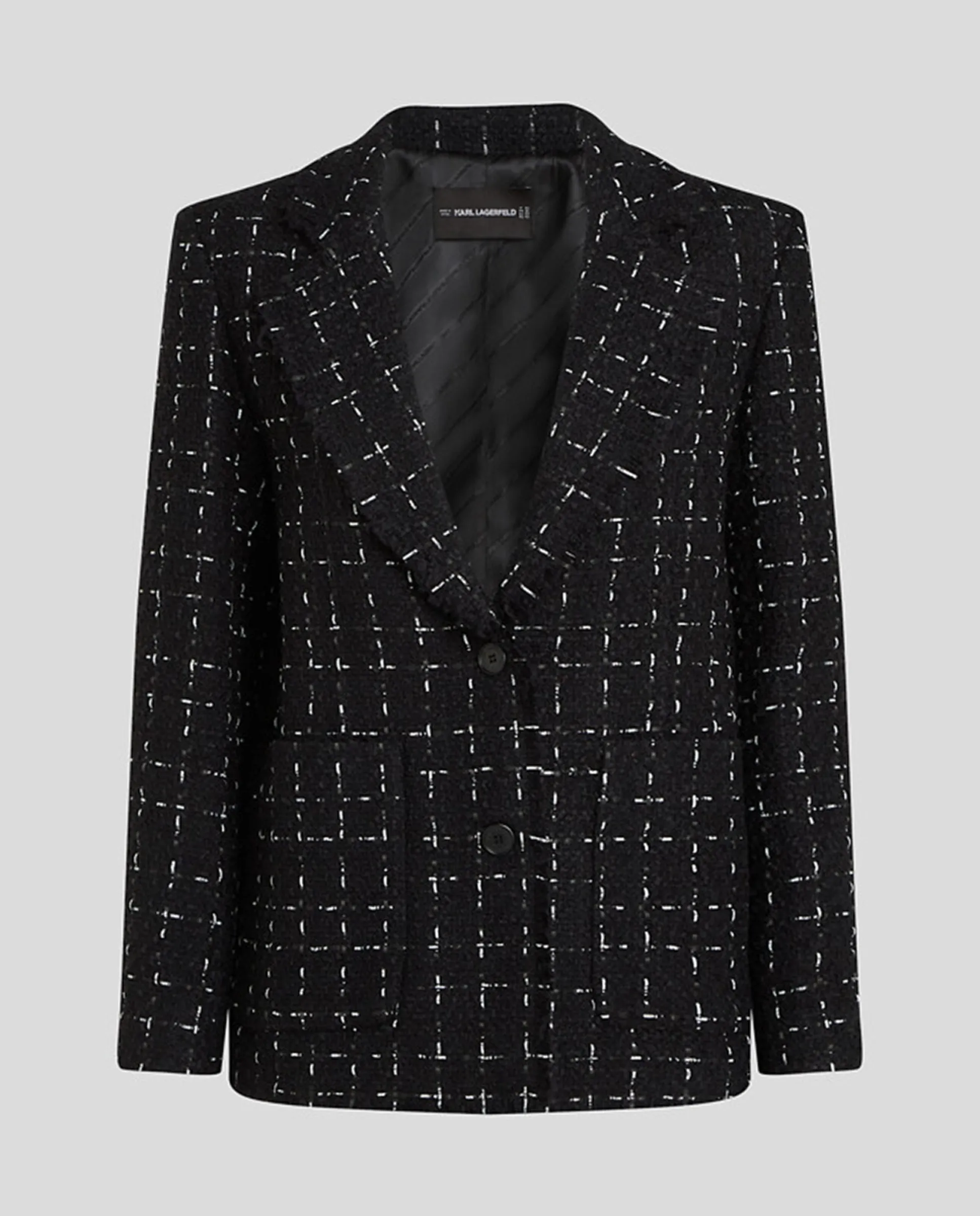 Блейзер из буфанного букле Karl Lagerfeld, черный
Блейзер из буфанного букле Karl Lagerfeld, черный