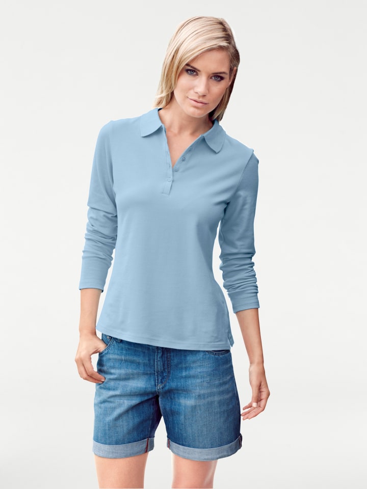 Рубашка поло с длинными рукавами синего цвета Heine
Рубашка поло с длинными рукавами синего цвета Heine