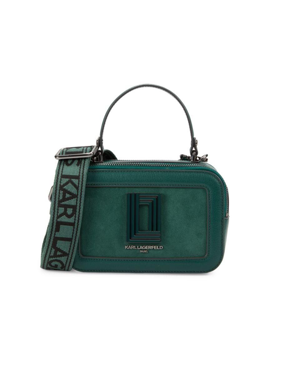 Кожаная сумка через плечо с логотипом Simone для камеры Karl Lagerfeld Paris, цвет Veridian
Кожаная сумка через плечо с логотипом Simone для камеры Karl Lagerfeld Paris, цвет Veridian