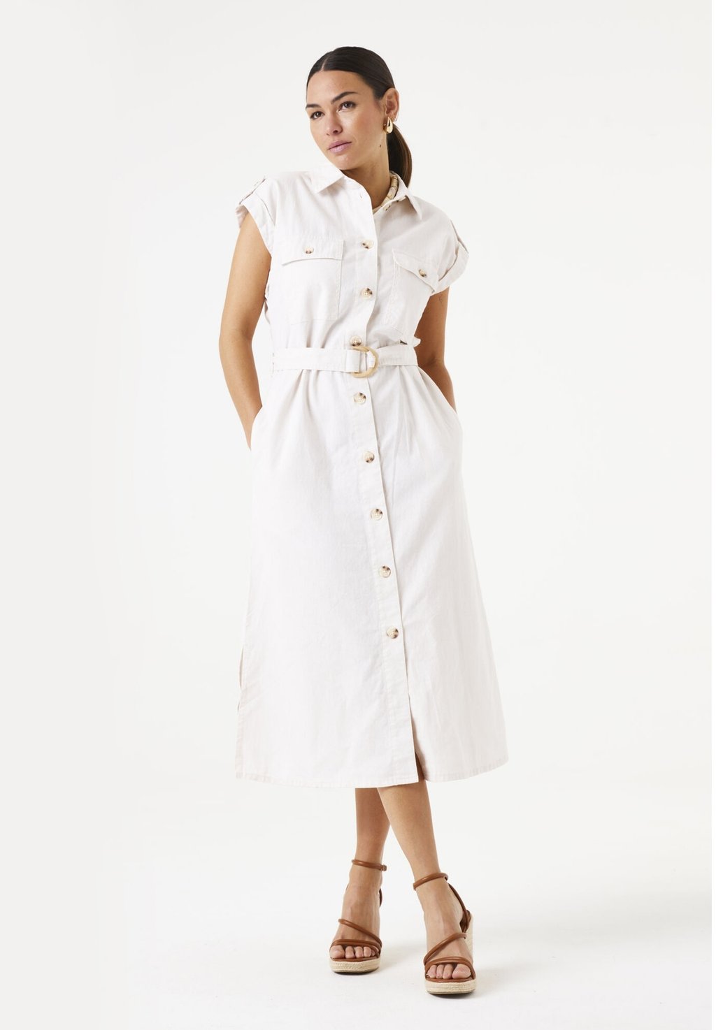 Платье-рубашка Garcia, бежевый
Платье-рубашка Garcia, бежевый