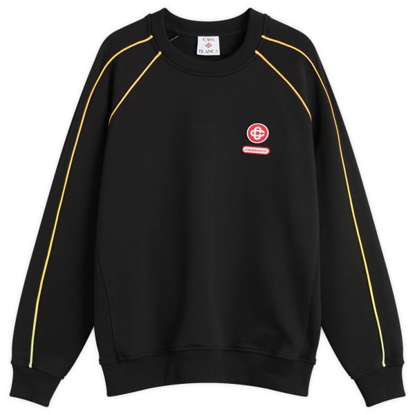 Черная толстовка реглан с петлевой градиентной окантовкой Casablanca, черный
Черная толстовка реглан с петлевой градиентной окантовкой Casablanca, черный