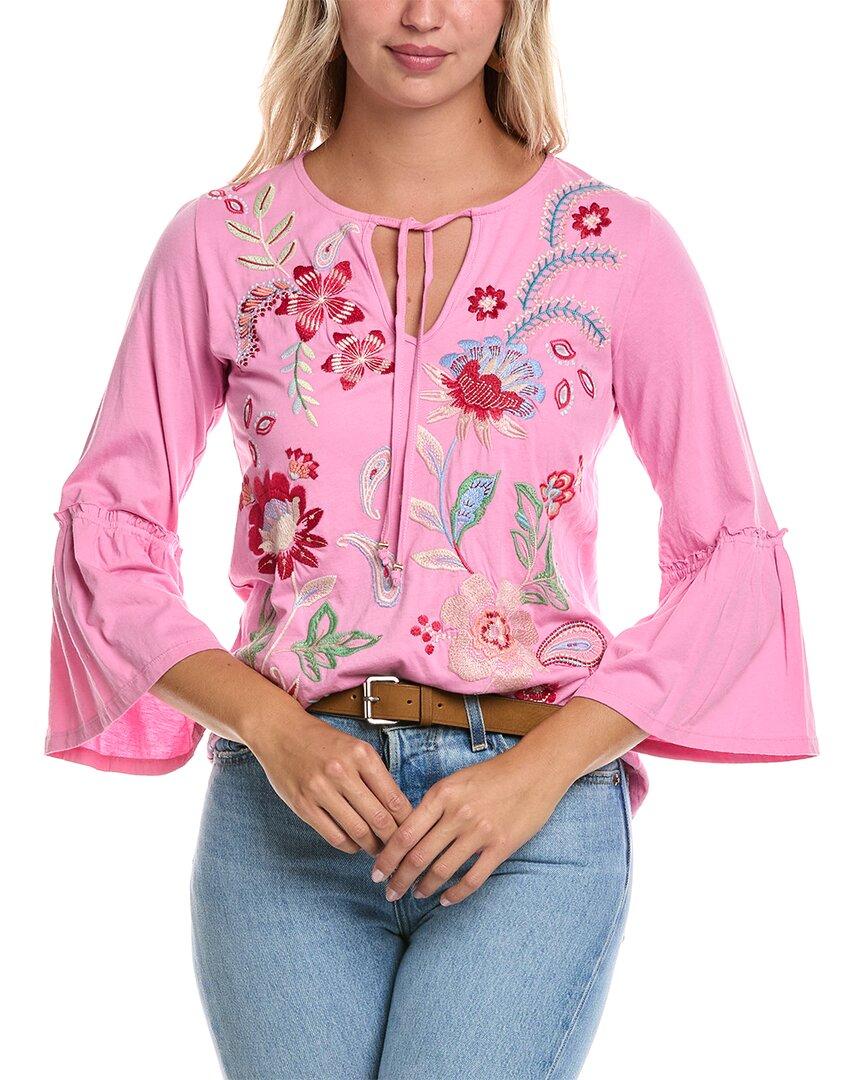 Джонни Вас Футболка с оборками на рукавах - Фрейде Johnny Was, розовый
Джонни Вас Футболка с оборками на рукавах - Фрейде Johnny Was, розовый