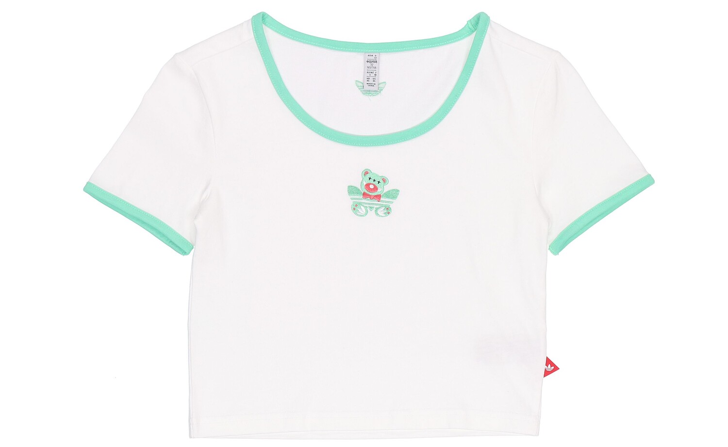 Укороченный топ BEAR CROP женский белый Adidas Originals 
Укороченный топ BEAR CROP женский белый Adidas Originals