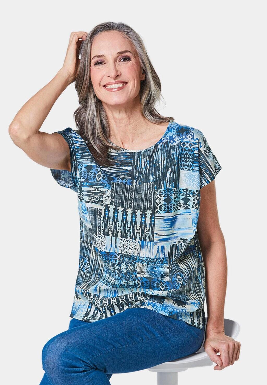 Блузка GOLDNER, джинсовая синяя/с рисунком
Блузка GOLDNER, джинсовая синяя/с рисунком