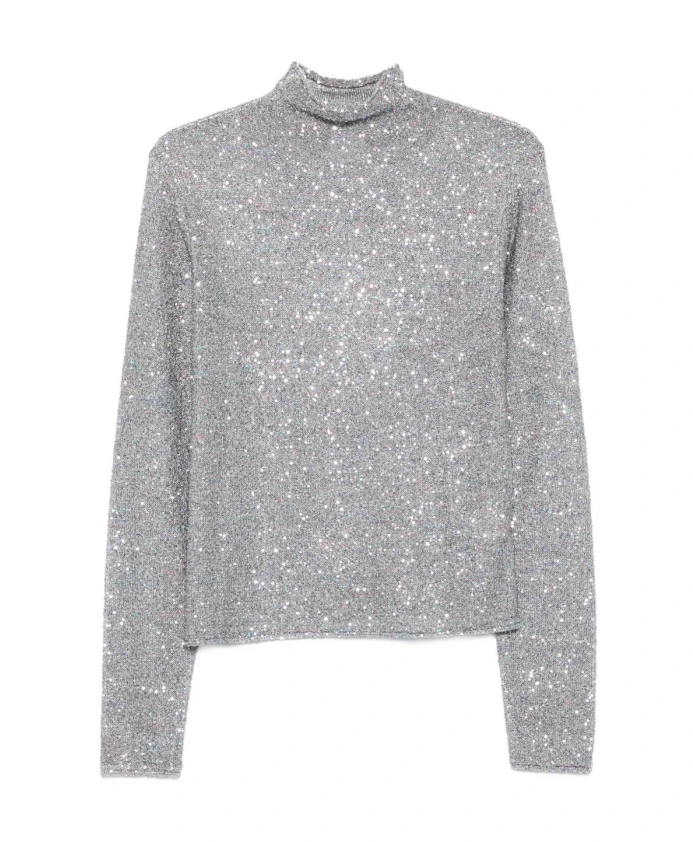 Пуловер из серебристого шелка и нейлона Alysi, серый
Пуловер из серебристого шелка и нейлона Alysi, серый