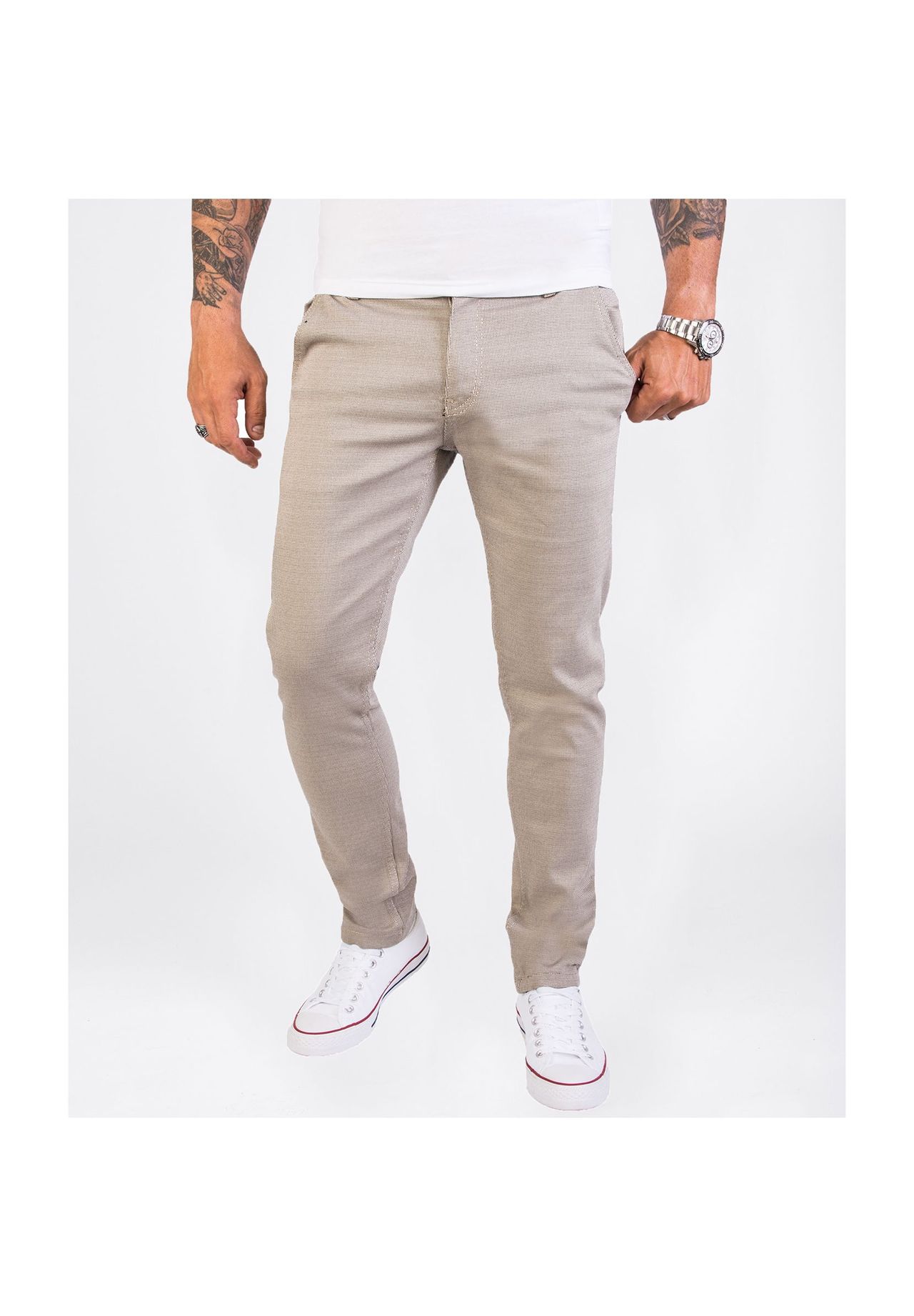 Брюки из ткани Брюки-чиносы приталенного кроя Rock Creek, бежевый
Брюки из ткани Брюки-чиносы приталенного кроя Rock Creek, бежевый