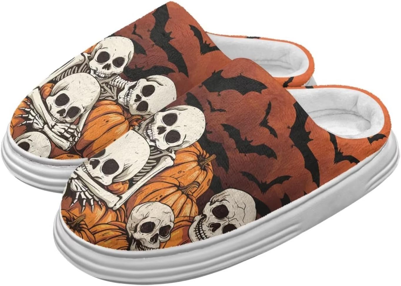 Домашние тапочки Chririnla для женщин и мужчин с эффектом памяти, толстая EVA подошва, мягкие, без застежки, противоскользящие, уютные, для дома и улицы, Pumpkin Skeleton Bat
Домашние тапочки Chririnla для женщин и мужчин с эффектом памяти, толстая EVA подошва, мягкие, без застежки, противоскользящие, уютные, для дома и улицы, Pumpkin Skeleton Bat