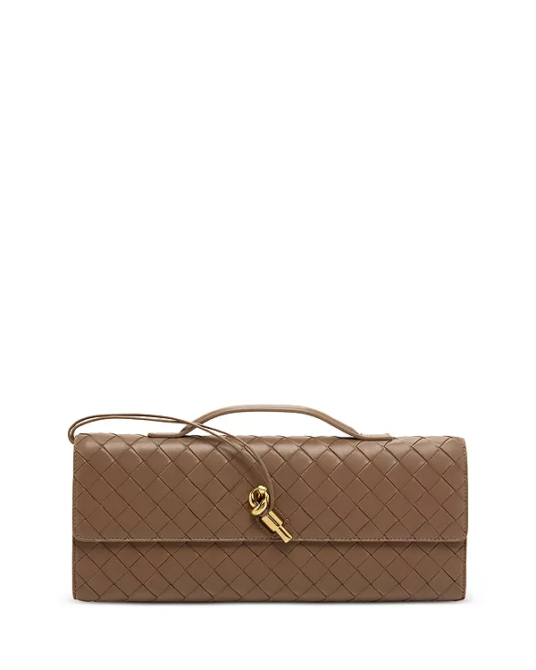 Кожаный клатч Andiamo intrecciato Bottega Veneta, коричневый
Кожаный клатч Andiamo intrecciato Bottega Veneta, коричневый
