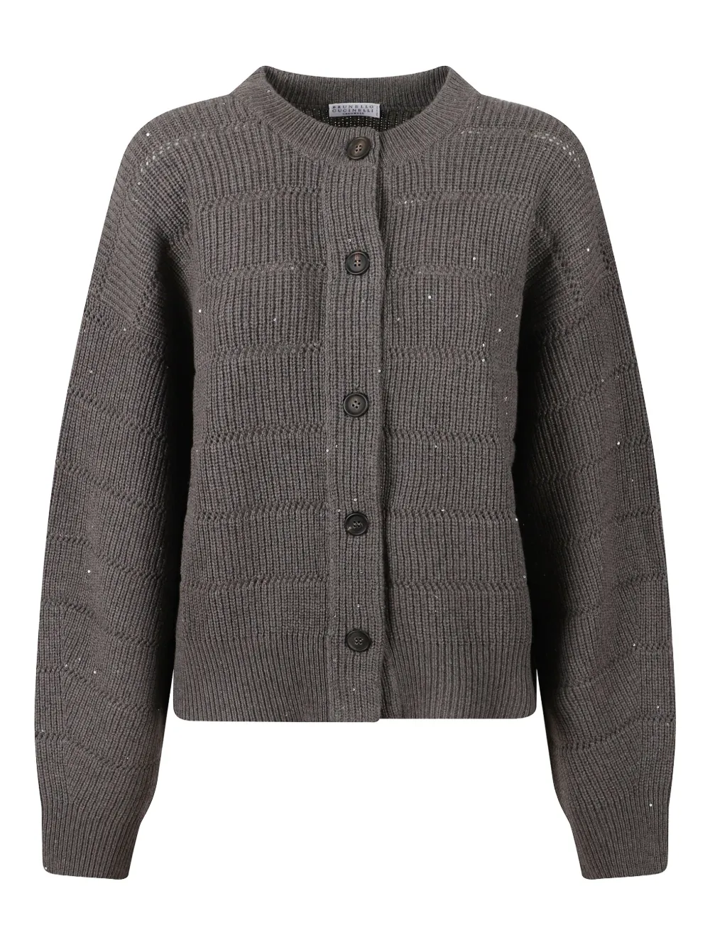 Кардиган, украшенный пайетками Brunello Cucinelli, серый
Кардиган, украшенный пайетками Brunello Cucinelli, серый