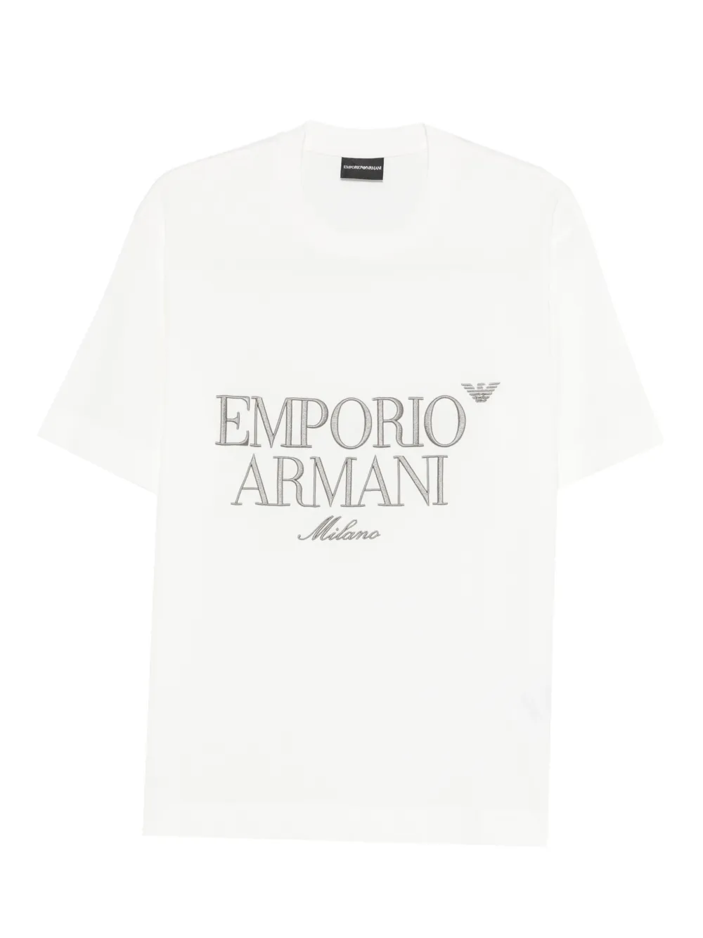 Футболка с вышитым логотипом Emporio Armani, белый
Футболка с вышитым логотипом Emporio Armani, белый