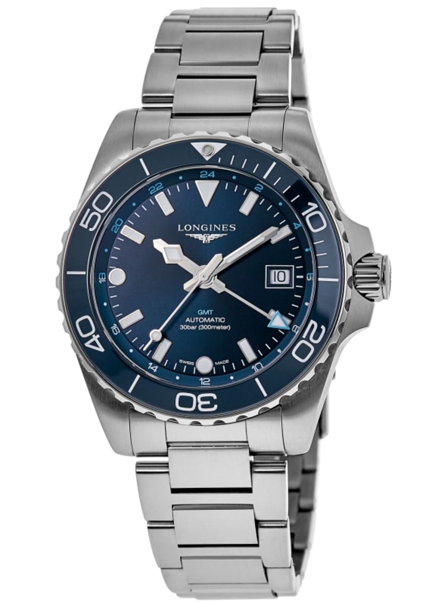 Мужские часы Longines HydroConquest GMT с синим циферблатом из стали L3.790.4.96.6
Мужские часы Longines HydroConquest GMT с синим циферблатом из стали L3.790.4.96.6