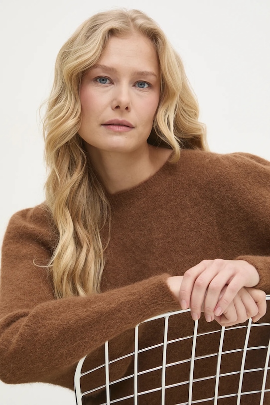 Шерстяной свитер Answear.Lab, коричневый 
Шерстяной свитер Answear.Lab, коричневый