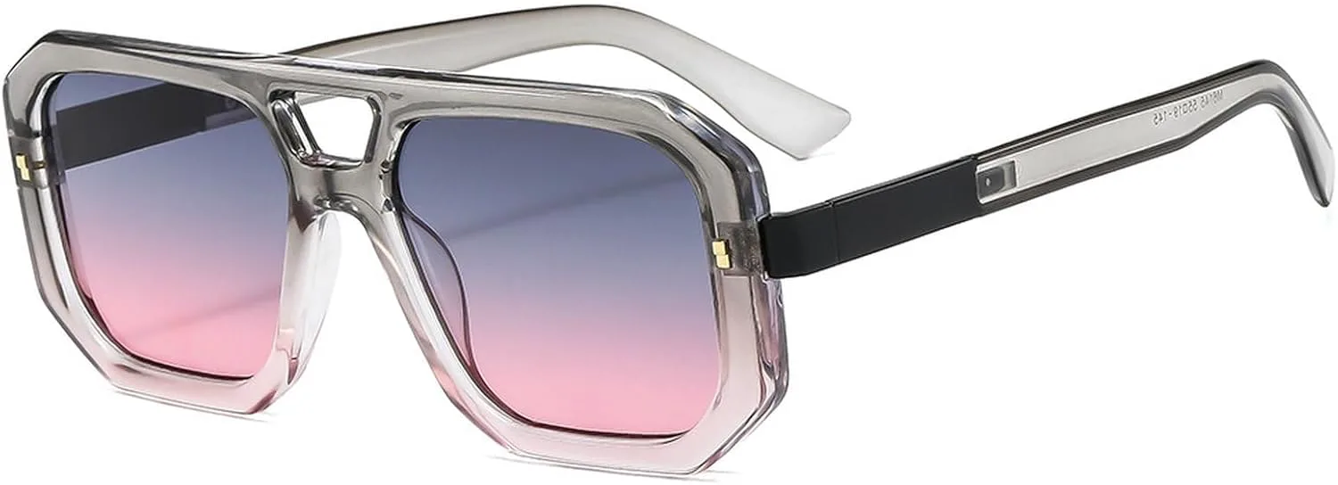 Модные квадратные солнцезащитные очки-пилот для женщин, винтажные черные солнцезащитные очки с двойной перемычкой в стиле «пилот», модные очки 2025 года mincl, C1
Модные квадратные солнцезащитные очки-пилот для женщин, винтажные черные солнцезащитные очки с двойной перемычкой в стиле «пилот», модные очки 2025 года mincl, C1