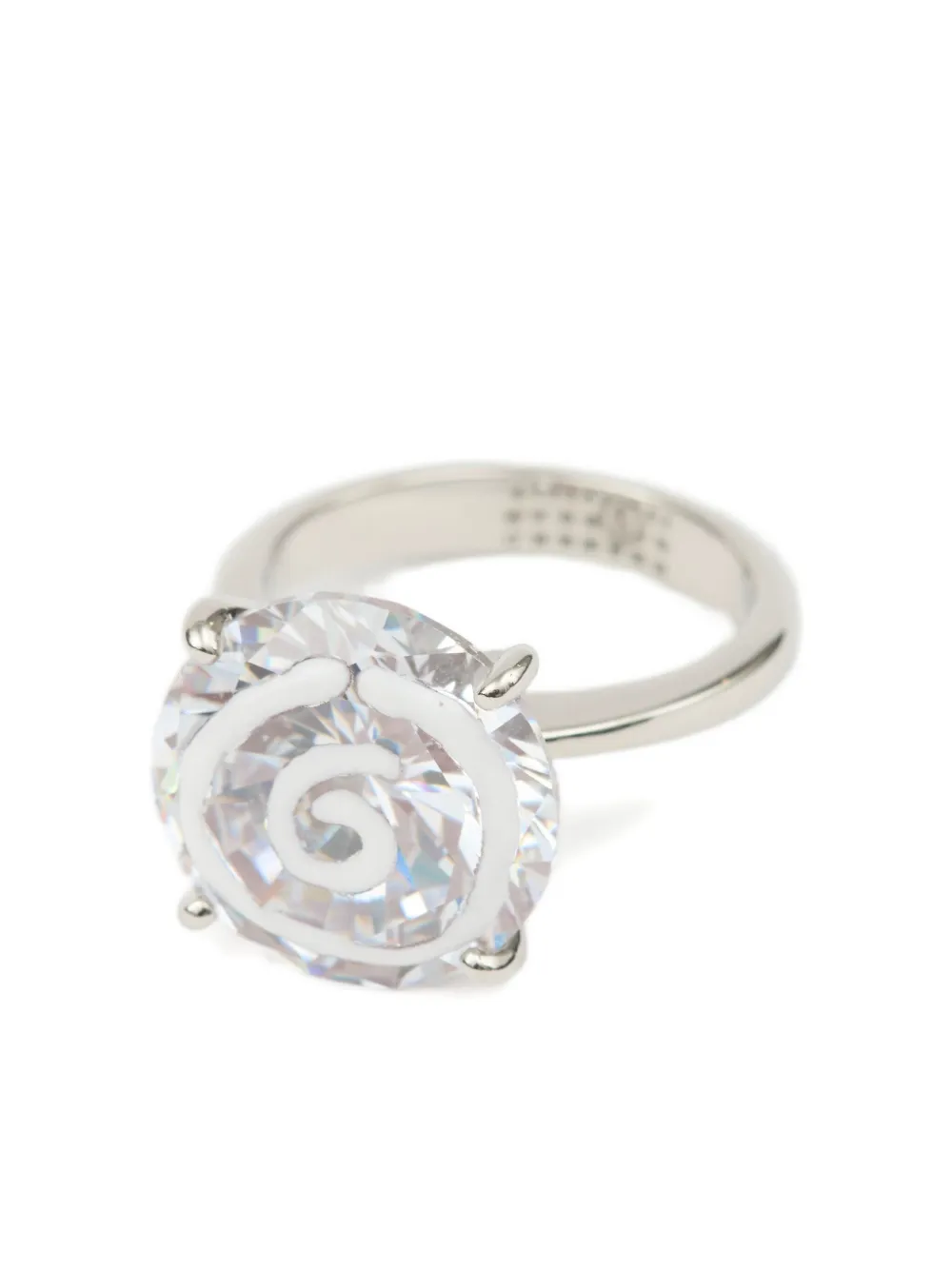 Кольцо с кристаллами MM6 Maison Margiela, серебяный
Кольцо с кристаллами MM6 Maison Margiela, серебяный